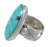 Turquoise Southwest Sterling Silver Ring Size 4-1/4 AX84257